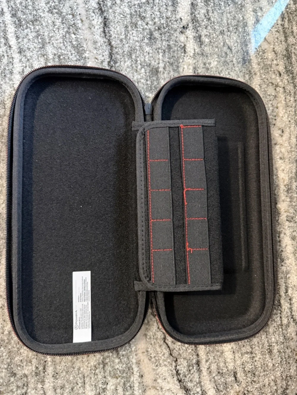 Nintendo Switch 2 Gray Carry Case with Red Zipper Accent